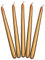 10 Stück Metallische Spitzkerzen in Gold 24cm Dekorationen