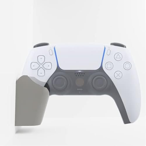 3D Cabin Wall Mount Bracket Holder Perpendicular Grip Compatible With PS5 Controller Digital Or Disc DualSense Grey