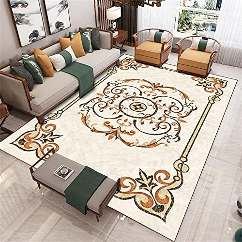 Tapis Dry Rond Salon Luxe rectangulaire Gros Chinois Style durableCarpet Rugs 160x200cm