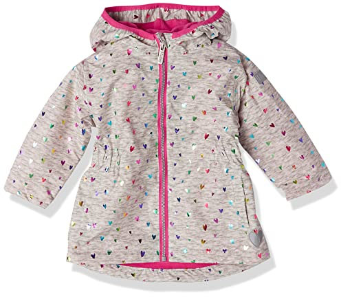 Hatley Mädchen Microvezel Microfiber Rain Jacket Regenjacke, Confetti Hearts, 2 Jahre EU