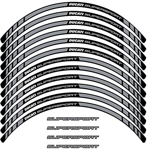 Aufkleber-Set kompatibel mit Ducati Supersport Motorrad Felgen