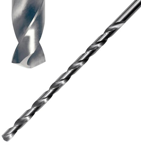 GEFRABO Foret hélicoïdal HSS-G Ø 2-13 mm DIN1869 Extra long, foret surlong, foret à métaux, nom des tailles : 10,0 mm, nom des styles : 430 mm