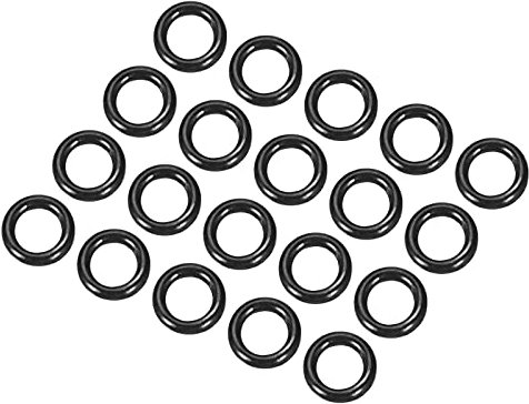 QUARKZMAN 20 Stück Nitrilkautschuk Nitrilgummi Abdichtung 5mm x 3mm x 1mm für Wasserhahn Klempner Reparatur Dichtung Verbindung, Schwarz