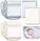 Hosuly 2 Pcs Satin Bassinet Sheets for Baby Bassinet, Soft Silk Feeling Bassinet Sheets for Rectangle Crib Mattress Newborn Boys Girls (Grey and White)