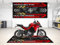 wibeart MPM Motorradmatte für Multistrada V2 S. Waschbare, rutschfeste, öl- und Wasserabweisende Parkmatte für Garage, Ausstellungsraum und Wer | Ducati Rot - Größe 1: 86.6 x 39.4/220 x 100 cm