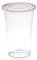 AIOS 50 x Recyclable PET Takeaway Cups with Flat Cross Hatch Lids. for Drinks on The Move. (300ml/11oz)