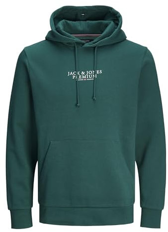 JACK & JONES Jprbluarchie Noos Sweat à Capuche Sweatshirt, Vert Bouteille, L Homme