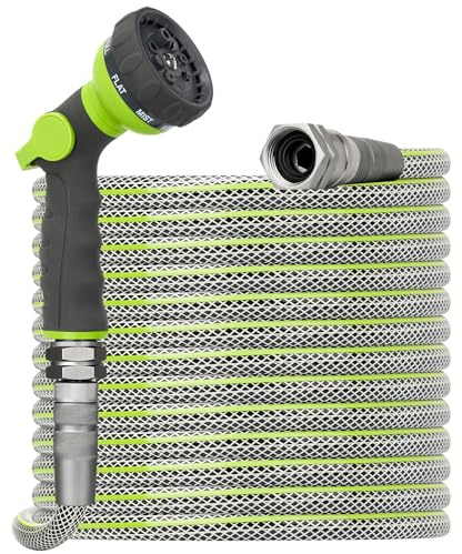 100 FT Non-Expandable Garden Hose – Heavy Duty Water Hose for Large Properties & Extended Reach, 1/2 ID, 3/4 Swivel Fittings, Kink & Leak Resistant