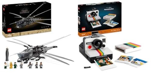 LEGO Icons Dune Atreides Royal Ornithopter, Set de Collection pour Adultes & Ideas Appareil Photo Polaroid OneStep SX-70, Maquette à Construire pour Adultes avec Autocollants, Activité
