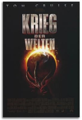 Zamou Leinwandposter Krieg der Welten, Wandkunst, dekoratives Wohnzimmer-Poster, Schlafzimmer-Poster, 30 x 45 cm, ungerahmter Stil