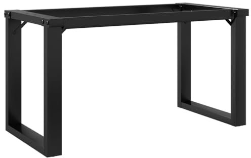 vidaXL Black Cast Iron O-Frame Coffee Table Legs - 80x40x43 cm - Industrial Metal Table Supports for DIY Coffee Tables in Living Room, Lounge