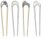 4 Stücke U Förmige Haarnadel Metall Französischer Stil Haarnadel Zinken Chignon Stifte Dutt Haarstäbe Damen Frisur Hochsteckfrisuren Zubehör für Frauen Mädchen