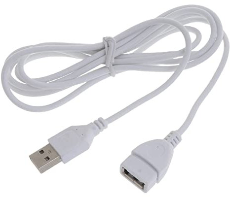 Haiki 5ft White USB Extension Cables – USB 2.0 Male To A Female Extension Cable For Keyboard Mouse Printer