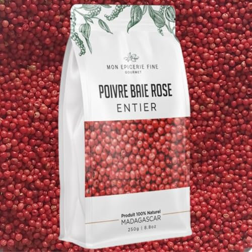 Mon Epicerie Fine. Baie ROSE de Madagascar Sélection gourmet GOÛT PARFUME - Sachet ZIP recyclable, refermable fabriqué en Europe - Produit 100% Naturel 150g