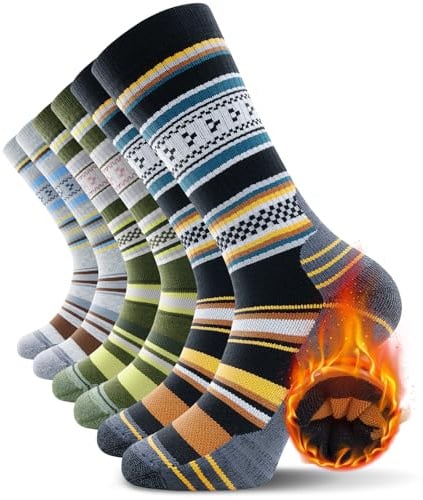 TANSTC Calzini Uomo Donna Termiche Caldi Invernali Calze Lana Merino 3 Paia | Adatti per trekking trail lavoro, antiscivolo sportive in merinos, morbide antiodore, taglia 47-50, 35-38, 39-42, 43-46.