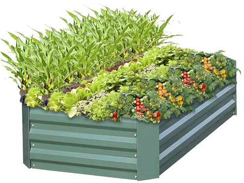 Fioriera rialzata in metallo per ortaggi, fiori ed erbe aromatiche, contenitore per piante rialzate, 45 x 45 x 30 cm