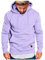 Generisch Felpa con cappuccio da uomo, oversize, baggy, tinta unita, sportiva, a maniche lunghe, da uomo, invernale, con cappuccio, a maniche lunghe, Lilla, M