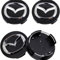 QDATYLFT 4 Stück Nabendeckel Zubehör, für Mazda Atenza MX3 CX3 CX5 2 3 6 323 626 RX8 RX7 56mm Radnabendeckel Felgen Center Nabendeckel Wasserdicht Radnabendeckel