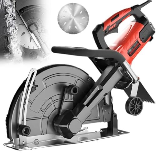 9900 W Elektrischer Mauerfräser, Betonnutschneidemaschine, 0–154 Mm Tiefe Verstellbar, Geschwindigkeit 6800 U/min, 90° Drehung, Staubfreies Schneiden, Für Stein, Zement, Beton, Keramikfliesen, Marmor