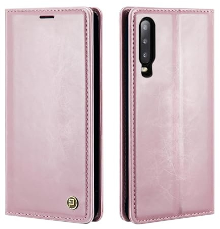 phase9 Handyhülle für Huawei P30 Klapphülle Magnetverschluss RFID-Schutz Kartenfächer Geldfach Standfunktion Vintage Schutzhülle Rosa