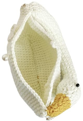 FOMIYES Umhängetasche Für Damen Gehäkelte Tragetasche Woven Bag Mit Perlenkette Lässige Schultertasche Für Täglichen Gebrauch Und Reisen