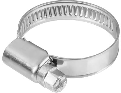 Schlauchschellen 25-40 mm Edelstahl 304, W2, 9 mm breit, Dicke 0,7 mm, Rohrschellen mit Schneckenantrieb rostfrei, verstellbar - Schneckengewindeschellen für Schlauch, Rohr, Sanitär