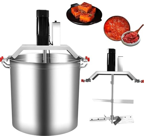 LYJIANGXIN Miscelatore Elettrico Automatico 40L/80L per Marmellate e Salse - Pentola Mescolatrice Commerciale con 4 Pale per Sughi, Fondi di Pentola, Salsa Aglio e Passata di Pomodoro