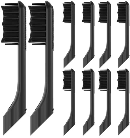 Kompatibel mit Quip Elektrische Zahnbürsten-Ersatzköpfen, Zahnbürste, 10er-Pack(Black)