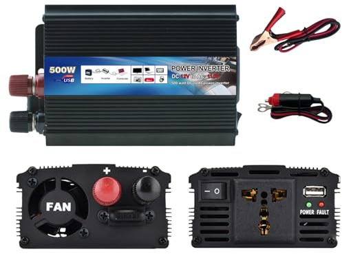 Inverter da 500 W, DC 12 V, 220 V, convertitore di tensione Sine Wave Volt per auto, roulotte, campeggio