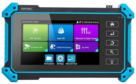 Tester per cavi, 4K IP Camera CCTV Tester Monitor with AHD CVI TVI CVBS Analog Test PTZ Control HDMI VGA Input Cable Tracer,per la casa