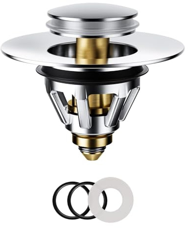 LEEQBCR Tappo Lavandino Bagno Click Clack, Universale Tappi Bidet Pop Up Con Filtro Anti Clogging, Per Lavandino Bagno, Per Vasca Da Bagno, 27-50 mm
