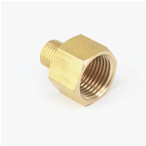 PIUHRKLEVD Raccord de tuyau en laiton 1/4 NPT mâle x 1/2 NPT femelle for manomètre, pression d'air, de gaz, de carburant et d'eau (229 PSI)