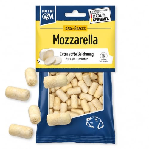 NutriQM® Käse Softies Mozzarella | Vegetarischer Käse Leckerli | 150g | Getreidefrei & Fettarm | Hunde Snack ohne künstliche Zusätze | Weicher Hundeleckerli für Hunde jeden Alters | Made in Germany