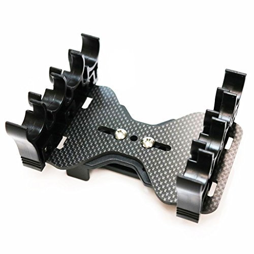 Airsoft Softair Ausrüstung APS 8RD Platte Schrot Caddy-System mit Gürtelschlaufe Schwarz