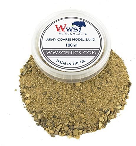 WWS War World Scenics WWScenics Modell Grob-Sand | 180ml Becher | Basing Materialien Diorama Modellbau