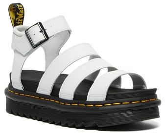 Dr. Martens Women's Blaire Sandal, White Hydro Leather, 9 UK