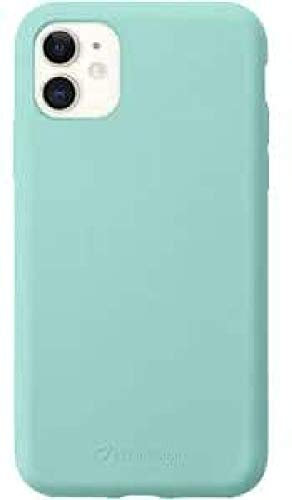 cellularline Sensation Green Backcover Soft Touch Silikon Case Cover mit weichem kratzfestem Mikrofaser-Innenfutter passend für Apple iPhone 11
