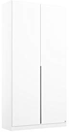 Rauch Möbel Alabama Schrank Kleiderschrank Drehtürenschrank Weiß, 2-türig inklusive Zubehörpaket Premium 1 Kleiderstange, 2 Einlegeböden, 1 Schubkasteneinsatz BxHxT 91x210x54 cm