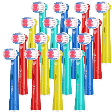 Toothbrush Head Compatible with Oral B - Milos Replacement Toothbrush Head | Kids 16 Pack Deep and Precise Cleaning Replacement Electric Toothbrush Heads Compatible Oral B
