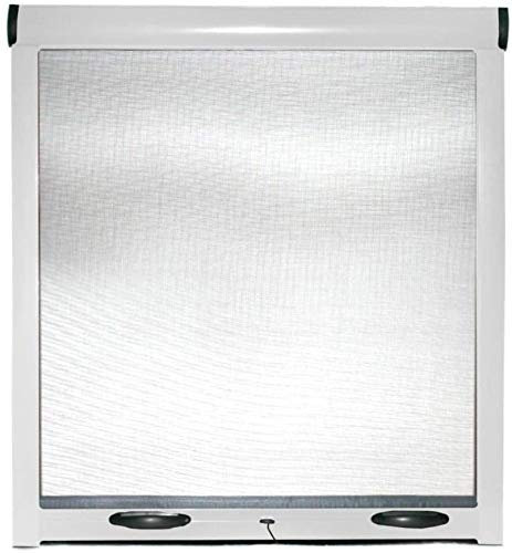 Zanzariera A Rullo Avvolgibile Universale Profilo Regolabile Riducibile Telaio In Alluminio Per Finestra Porte Portafinestra Balconi Con Frizione In Kit Fai Da Te Colore Bianco White 160 x 170