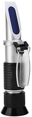 AMONIDA Refraktometer mit Glykol-Frostschutz, Refraktometer Frostschutzmittel Batterieflüssigkeit 1,10 – 1,40 sg, zur Überprüfung des Gefrierpunkts für Autos