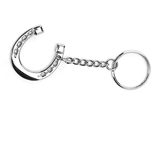 Semiter Porte-Clés Cheval - Bijou et Accessoire Équestre - Fer à Cheval et Mors Exquis pour Cartes de Contrôle d'Accès, Clés de Voiture, Cure-Oreilles et Coupe-Ongles