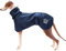 Geyecete Hundemantel Wasserdichter fur Windhund, Winter Hundejacken mit warmem plüschfutter, Regenmantel Winddicht, Hundebekleidung mit verstellbaren Bändern,fur mittel und große Hunde-Blau-XXXL
