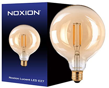 Noxion Lucent LED E27 Globe Fadenlampe Messing 125mm 7.2W 630lm - 822 Extra Warmweiß | Ersatz für 60W