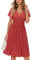 VOTEPRETTY Women's Short Sleeve V Neck Wrap Summer Dress Casual Floral Beach Sundress with Pockets(Floral13,L)
