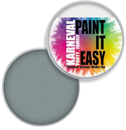 NEU PAINT IT EASY Theater Creme-Make-Up, Kinderschminke, Schminke auf Fettbasis, 25g, Grau