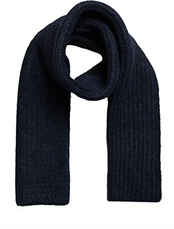 Superdry Damen Essential Schal mit Rippmuster Dunkel Marineblau 1SIZE