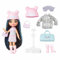 Barbie Extra Minis - Reisepuppe mit Accessoires für einen winterlichen Urlaub, inklusive Puppenständer, für Kinder ab 6 Jahren, HPB20