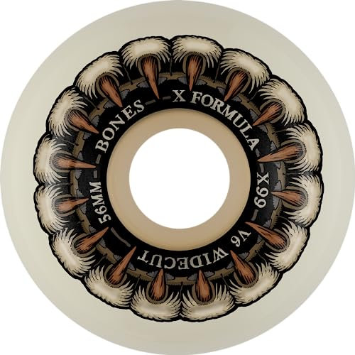 Bones Wheels X-Formula X99 Skateboard-Räder, Grippin Wolf, 56 mm, 99A, V6 Wide-Cut, WSCAXGRW5699A4