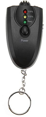 ANKROYU Alcoholímetro De Alcohol Con Llavero Negro LED, Probador De Alcohol Portátil Con Función De Linterna Adecuado Para Uso Personal Y Profesional Probador De Alcohol Con Llavero